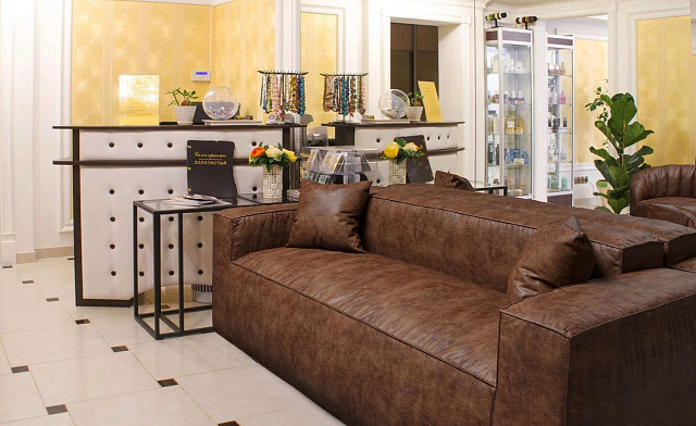 Офисные модульные диваны Gliver прослужат до 20 лет, коричневый офисный диван Фри в экокоже